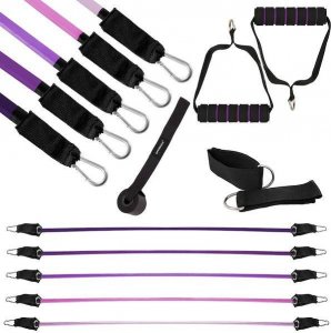 Springos Guma oporowa zestaw 5 szt. fioletowy ekspander, taśma do ćwiczeń 4,5-22,7 kg UNIWERSALNY 7