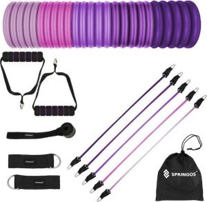 Springos Guma oporowa zestaw 5 szt. fioletowy ekspander, taśma do ćwiczeń 4,5-22,7 kg UNIWERSALNY 8
