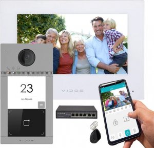VIDOS Wideodomofon z monitorem VIDOS S2401N WiFi PoE aplikacja 1