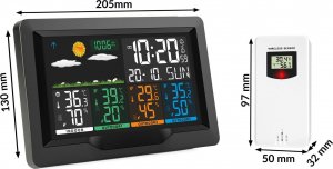 Stacja pogodowa Berdsen Stacja pogodowa z wyświetlaczem BD-904 czarna 4