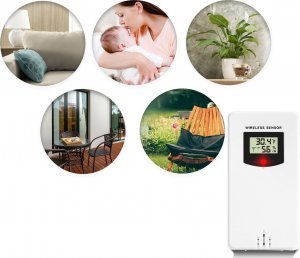 Stacja pogodowa Berdsen Stacja pogodowa z wyświetlaczem BD-904 czarna 7