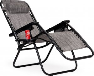 ModernHome Leżak fotel ogrodowy plażowy zero gravity +dodatki 8