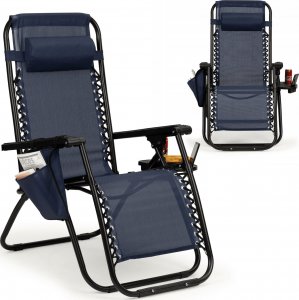 ModernHome Leżak fotel ogrodowy plażowy składany zero gravity 1