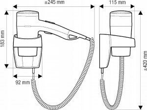 Suszarka Beko VALERA 533.15/038B Hospitality hair dryer Premium 1100 2