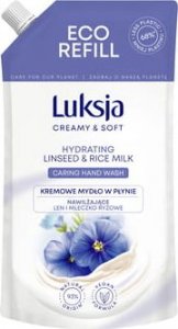Luksja Luksja Creamy & Soft Kremowe mydło w płynie Len i Mleczko ryżowe 400 ml opakowanie uzupełniające 1