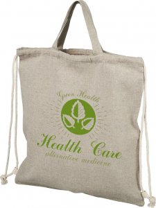 Upominkarnia Plecak Pheebs z bawełnianym sznurkiem ściągającym z recyklingu o gramaturze 150 g/m 2