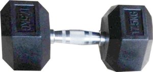 SKO Hex rubber dumbbell TOORX 17.5kg 1