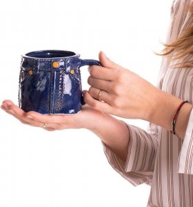 Upominkarnia Jeansowy kubek 2173 Granatowy 7