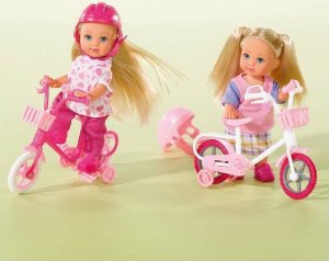 Simba SIMBA Lalka Evi na Rowerze z Koszyczkiem 3