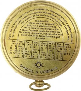 Upominkarnia Zegar słoneczny z kompasem w pudełku  SUN-0110 7