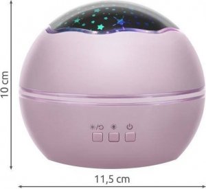 Malatec Lampka nocna z projektorem- różowa (LP16859) 12