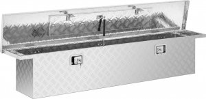 MSW Skrzynka narzędziowa transportowa aluminiowa zamykana na klucz 180 l 176 x 30 x 34.5 cm Skrzynka narzędziowa transportowa aluminiowa zamykana na klucz 180 l 176 x 30 x 34.5 cm 5