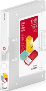 Segregator Moxom SEGREGATOR ZAMYKANY Z MECHANIZMEM A4 50mm NewBinder PLASTIKOWY TRANSPARENTNY PRZEZROCZYSTY 2