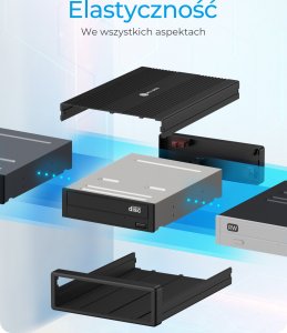 Kieszeń Icy Box IB-525-U3 Obudowa ODD 13,3 Cm (5.25") SATA III Czarny 5