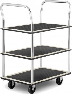MSW Wózek półkowy transportowy z uchwytami 3 półki do 150 kg 72 x 43 cm 2