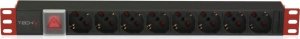 Techly Techly Listwa Zasilająca Rack 1U 8x Schuko/UNEL, Kabel C20 3m, 16A 2
