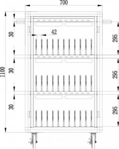 Ładowarka Techly 30x USB-A 2.1 A (I-CABINET-30DUTY) 10