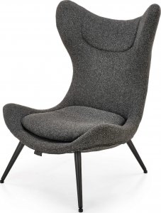 Halmar WNĘTRZARSKIE ATLANTIS fotel wypoczynkowy antracytowy / czarny 3