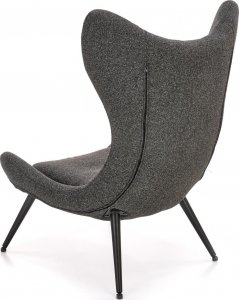 Halmar WNĘTRZARSKIE ATLANTIS fotel wypoczynkowy antracytowy / czarny 5