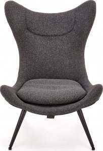 Halmar WNĘTRZARSKIE ATLANTIS fotel wypoczynkowy antracytowy / czarny 9