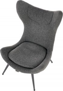 Halmar WNĘTRZARSKIE ATLANTIS fotel wypoczynkowy antracytowy / czarny 10