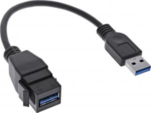 Adapter USB InLine USB - USB Czarny  (76206C) 1