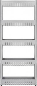 Springos Mobilny regał na kółkach szafka łazienkowa 5 półek szary UNIWERSALNY 6