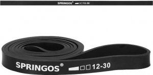 Springos Guma oporowa czarna taśma do ćwiczeń UNIWERSALNY 2