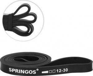 Springos Guma oporowa czarna taśma do ćwiczeń UNIWERSALNY 4
