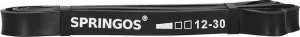 Springos Guma oporowa czarna taśma do ćwiczeń UNIWERSALNY 9