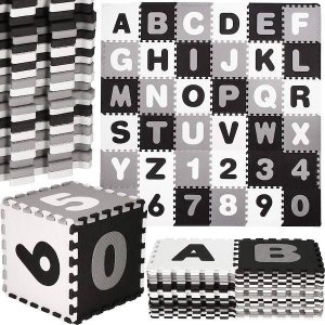 Springos Mata piankowa alfabet, cyfry 175x175 cm puzzle dla dzieci pianka EVA UNIWERSALNY 1