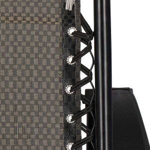 Springos Leżak ogrodowy grawitacyjny regulowany z daszkiem czarny zestaw 2 szt. UNIWERSALNY 5