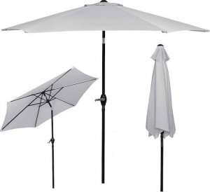 Springos Parasol ogrodowy składany 260 cm duży na balkon szary UNIWERSALNY 3