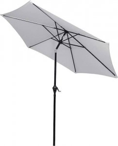 Springos Parasol ogrodowy składany 260 cm duży na balkon szary UNIWERSALNY 6