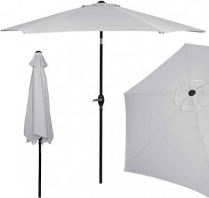 Springos Parasol ogrodowy składany 260 cm duży na balkon szary UNIWERSALNY 10