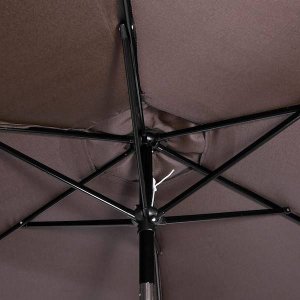 Springos Parasol ogrodowy składany 260 cm duży na balkon brązowy UNIWERSALNY 2
