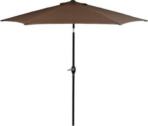 Springos Parasol ogrodowy składany 260 cm duży na balkon brązowy UNIWERSALNY 8