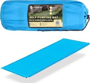 Springos Mata samopompująca 180 cm mata turystyczna biwakowa z pokrowcem niebieska UNIWERSALNY 12
