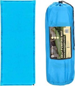 Springos Mata samopompująca 180 cm mata turystyczna biwakowa z pokrowcem niebieska UNIWERSALNY 13