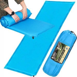 Springos Mata samopompująca 180 cm mata turystyczna biwakowa z pokrowcem niebieska UNIWERSALNY 15
