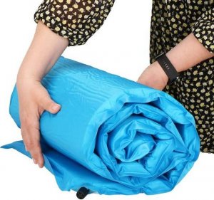 Springos Mata samopompująca 180 cm mata turystyczna biwakowa z pokrowcem niebieska UNIWERSALNY 31