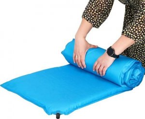 Springos Mata samopompująca 180 cm mata turystyczna biwakowa z pokrowcem niebieska UNIWERSALNY 34