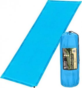 Springos Mata samopompująca 180 cm mata turystyczna biwakowa z pokrowcem niebieska UNIWERSALNY 4