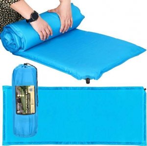 Springos Mata samopompująca 180 cm mata turystyczna biwakowa z pokrowcem niebieska UNIWERSALNY 6