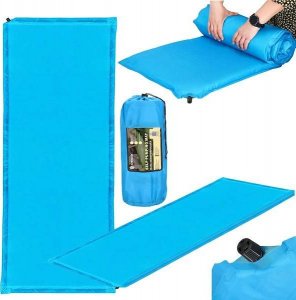 Springos Mata samopompująca 180 cm mata turystyczna biwakowa z pokrowcem niebieska UNIWERSALNY 7