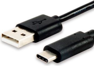 Kabel USB Equip USB-A - USB-C 1 m Czarny (12888107) 1