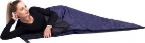 Springos Śpiwór turystyczny 190x73 cm ciepły śpiwór kempingowy granatowo-czarny UNIWERSALNY 20
