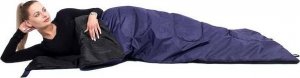 Springos Śpiwór turystyczny 190x73 cm ciepły śpiwór kempingowy granatowo-czarny UNIWERSALNY 22