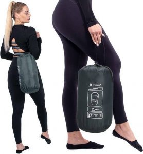 Springos Śpiwór turystyczny 210x73 cm mumia ciepły śpiwór kempingowy czarno-szary UNIWERSALNY 14