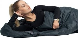 Springos Śpiwór turystyczny 210x73 cm mumia ciepły śpiwór kempingowy czarno-szary UNIWERSALNY 2